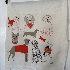Claudia Pearson Dog Tea towel. 100% cotton